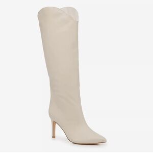 Elegant Cream Knee-High Women's Boots